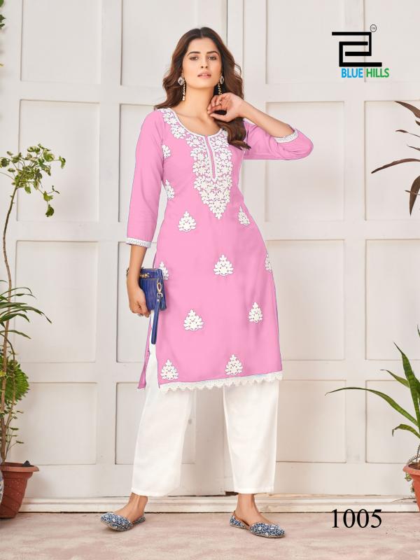 Blue Hills Nawab Nx Rayon Designer Kurti Collection